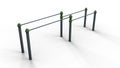 Calisthenics parallel bars 3d illustration render