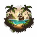 At the Call of Adventure: Pirate Paradise in Simple Graphics!