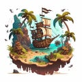 At the Call of Adventure: Pirate Paradise in Simple Graphics!