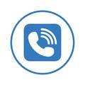 Call app, caller outline icon. Line art vector