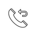 Call back line icon, outline vector sign