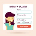 Call back request web form Royalty Free Stock Photo
