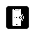 Black solid icon for Call Button, call and communication Royalty Free Stock Photo
