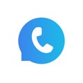 Call cell phone chat icon. Vector support button Royalty Free Stock Photo