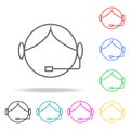 Call Center colored icons. Element of sewing multi colored icon for mobile concept and web apps. Thin line icon for website design