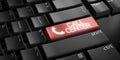Call center - computer keyboard Royalty Free Stock Photo