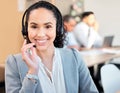 Call center, customer service and portrait of woman in office for online advice, business and help. Communication