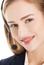 Call center girl. Royalty Free Stock Photo