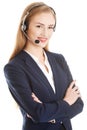 Call center girl. Royalty Free Stock Photo