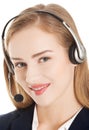 Call center girl. Royalty Free Stock Photo