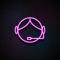 Call Center icon. Element of logistics icons for mobile concept and web apps. Neon Call Center icon can be used for web and mobile Royalty Free Stock Photo