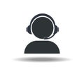 Call center icon. Vector illustration Royalty Free Stock Photo