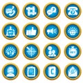 Call center icons set, simple style Royalty Free Stock Photo