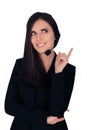 Call Center Operator in Black Blazer Royalty Free Stock Photo