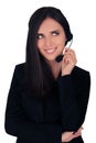 Call Center Operator in Black Blazer Royalty Free Stock Photo