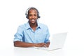 Call center operator man. Royalty Free Stock Photo