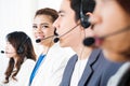 Call center operator or telemarketer team Royalty Free Stock Photo