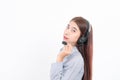 Call center operator woman Royalty Free Stock Photo