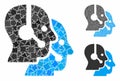 Call center operators Composition Icon of Raggy Parts Royalty Free Stock Photo