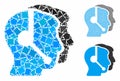 Call center operators Mosaic Icon of Unequal Elements Royalty Free Stock Photo