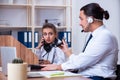 Call center operators working in the office Royalty Free Stock Photo