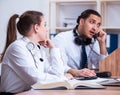 Call center operators working in the office Royalty Free Stock Photo