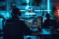 Call Center Scammer Hideout with Neon Lighting