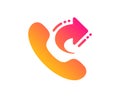Call center service icon. Share phone call sign. Vector