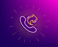 Call center service line icon. Share phone call sign. Vector