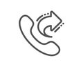 Call center service line icon. Share phone call sign. Vector