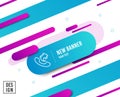 Call center service line icon. Share phone call sign. Vector