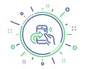 Call center service line icon. Share phone call sign. Vector