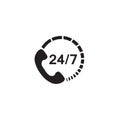 24 7 call center support icon Royalty Free Stock Photo