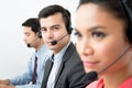 Call center telemarketer team Royalty Free Stock Photo