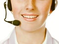 Call center workers wearing headsets Royalty Free Stock Photo