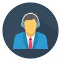 Call centers, call service Color Vector icon which can easily modify or edit