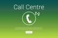 Composite image of call centre text with telephone icon Royalty Free Stock Photo