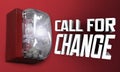 Call for Change Alarm Flashing Lights Emergency Crisis 3d Illustration