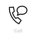 Call chat icon. Editable Vector Stroke.