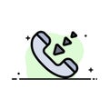 Call, Communication, Incoming, Phone Business Flat Line Filled Icon Vector Banner Template