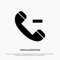 Call, Contact, Delete solid Glyph Icon vector Royalty Free Stock Photo
