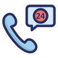 Call, contact Isolated Vector icon which can easily modify or edit Royalty Free Stock Photo
