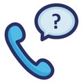 Call, customer Isolated Vector icon which can easily modify or edit Royalty Free Stock Photo