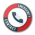 Call Emergency Medical button vector sign label illustration