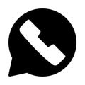 Call flags glyph flat vector icon