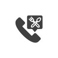 Call food delivery vector icon