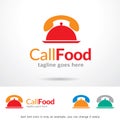 Call Food Logo Template Design Vector Royalty Free Stock Photo
