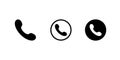 Call handset icon symbol set