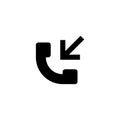 Incoming calls icon. Phone contact sign