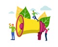 call through the horn.Vector illustration.flat style.online alerting -Vector